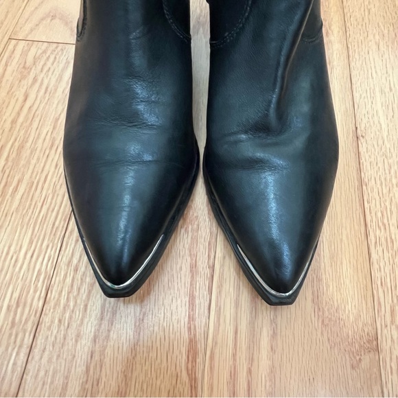 Marc Fisher MLYentia Black Leather Chelsea Studded Boots - Picture 3 of 13